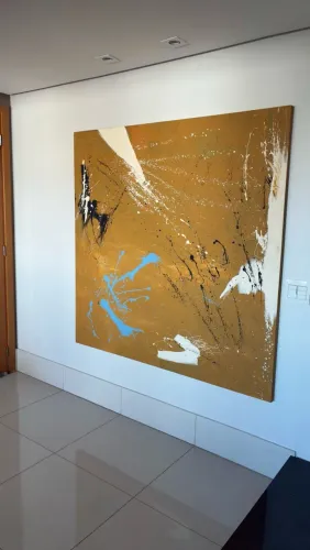 Quadro decorativo abstrato 1,50x1,50 gigante