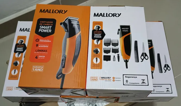 Maquininha, de cortar cabelos Mallory smart Power 127V nova.