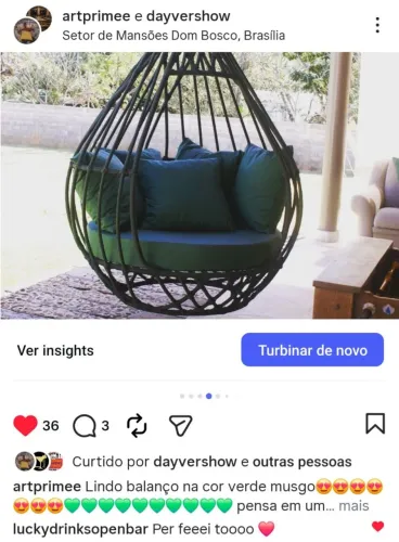 Balanços sofisticado