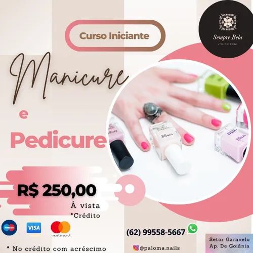Curso - Presencial - Manicure e Pedicure - Promoção