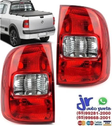 Par Lanterna Traseira Gol G5 2009 2010 2011 2012 Bicolor Fumê 