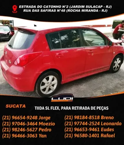 Nissan Tiida SL Flex para retirada de peças