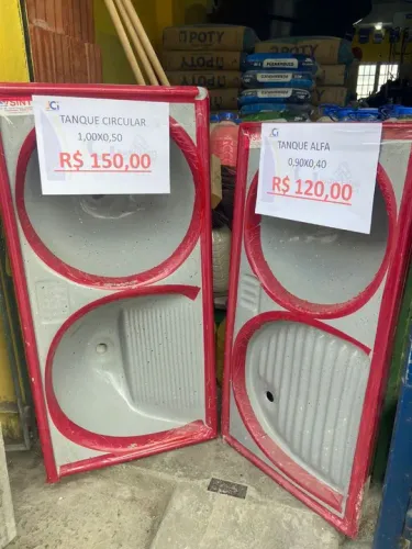 Tanque ,lavatório e pia em fibra sintética