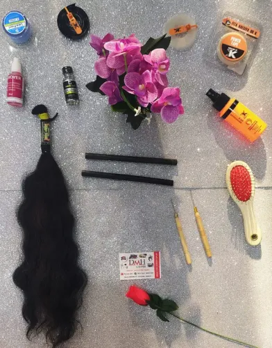 Cabelo Humano Brasileiro 50cm 47g 10,70g Preto, Ondulado