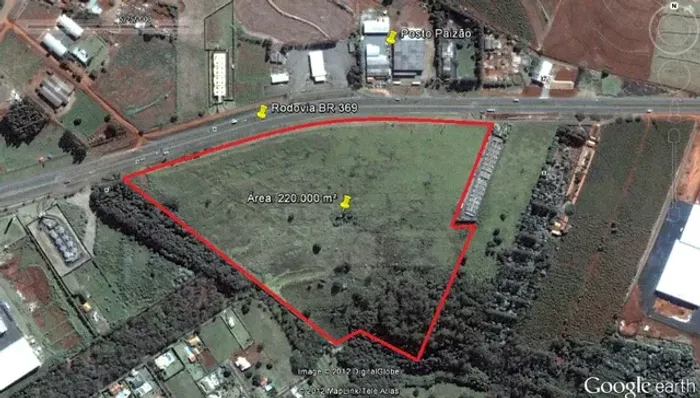 TERRENO PLANO  NA BR 369 - 220.000 M² - AO LADO DO 5 COELHINHOS