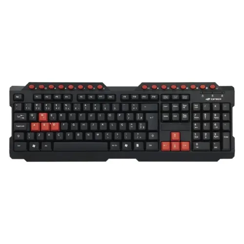 Teclado Gamer C3Tech KG-10 Black/Red - WZetta