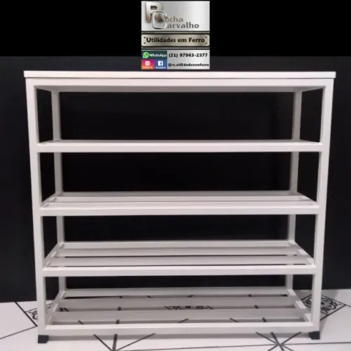 Sapateira de Metalon 5 andares 70x70x25. Sob Encomenda. Orçamos sob medida.
