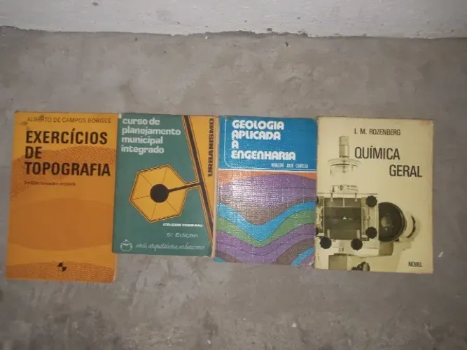 Livros Engenharia Civil -  Geologia / Topografia / Urbanismo / Estatística