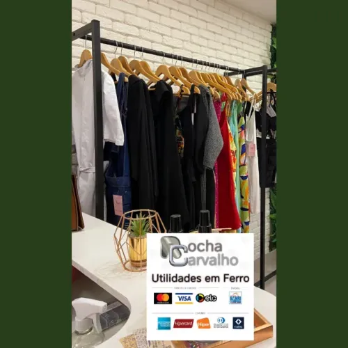 Arara de Roupas 1,80x1,20x0,40. Metalon. Sob Encomenda.