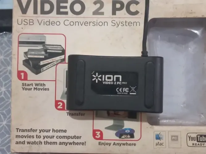 conversor de vídeo & audio da marca ion modelo vídeo 2 pc