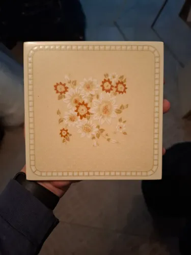 Azulejo Decorativo Floral Vintage Cemina 15,5x15,5cm