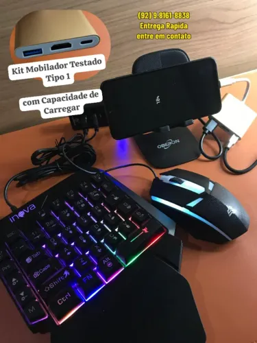 Kit Gamer Mobilador com carregamento testado e comprovado - Entrega das 9 até 22hrs