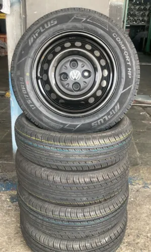 4-Rodas Vw Aro 14 + 4-Pneus Novos (promoção)