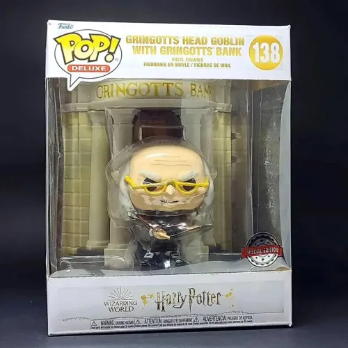 Funko Pop! Deluxe - Gringotts Head Goblin com Gringotts Bank