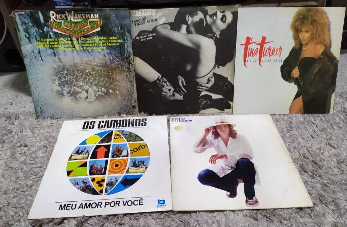 Coleção de Discos de Vinil -  Scorpions, Rick Wakeman, Tina Turner e outros