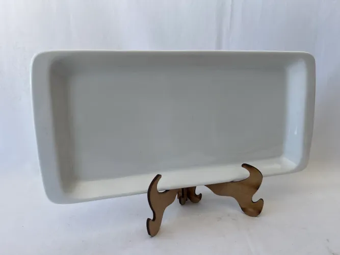 Bandeja com abas porcelana 