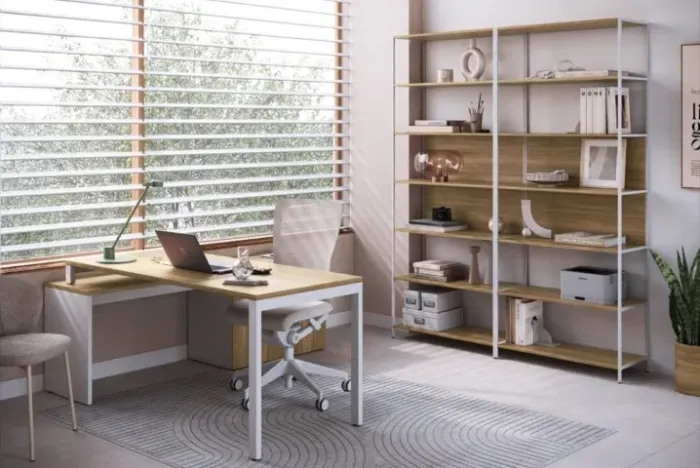 Mesa Opus/180L+Balcão/180L+2 Estante/Prateleiras, R$5.720,72!