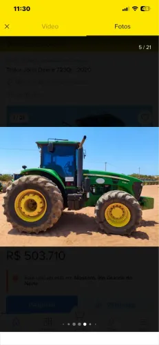 Trator John Deere 7230j - 2020