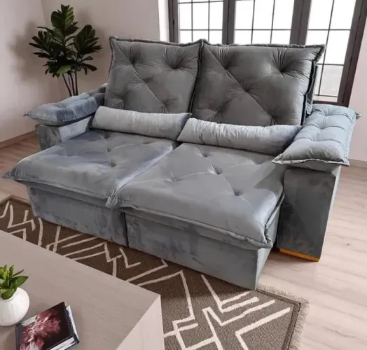 Luxuoso sofá retrátil e Reclinável em promoção
