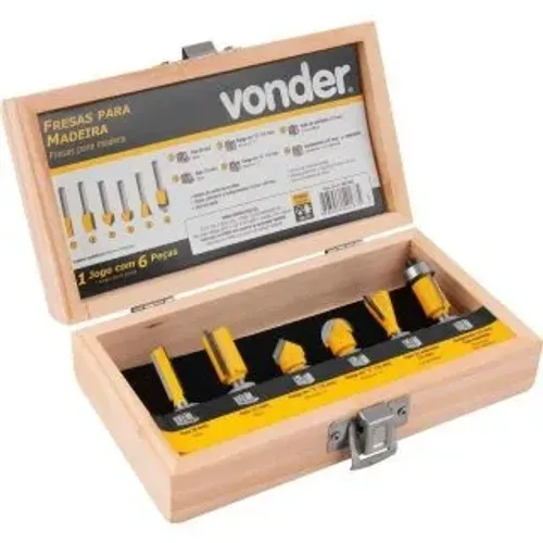 JOGO DE FRESA VONDER P/MADEIRA C/06PCS