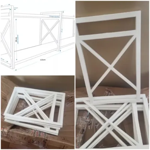 Suporte para estante cor branca - Kit 4 unidades