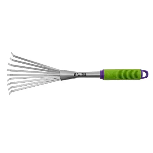 VASSOURA PALISAD P/GRAMA E JARDIM METALICA FIXA 120X405MM 9 DENTES