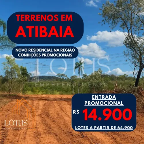 86A- NOVO LOTEAMENTO EM ATIBAIA! LOTES 600M² 65MIL
