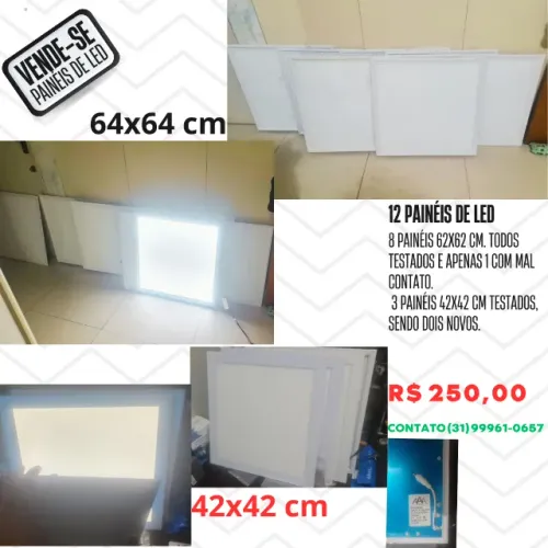 12 Painéis de LED tamanhos variados