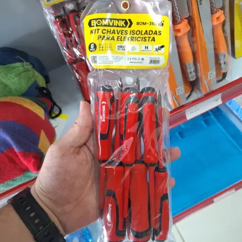 Chave Philips e Fenda 6 Peças em 3 Medidas Isoladas