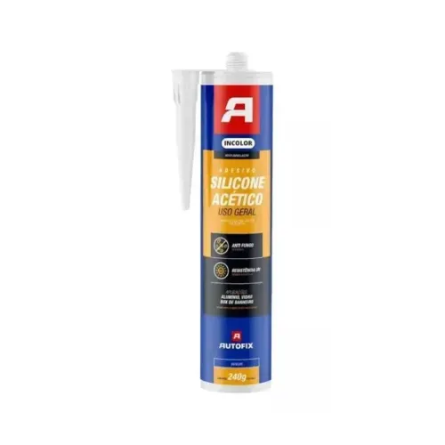 Autofix Adesivo Silicone Acético Incolor Uso Geral - 240g