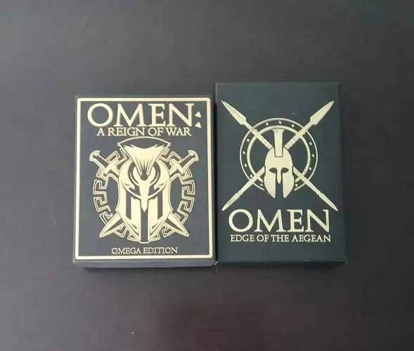 Omen: A Reign of War e Edge of the Aegean - Jogos de Cartas Kickstarter