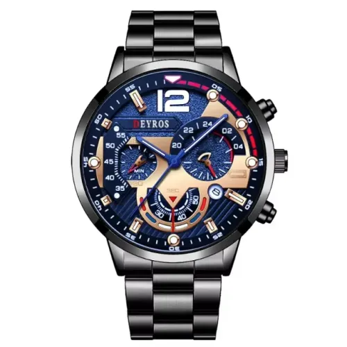 Relogio Geneva Black Blue 