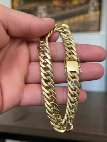 Pulseira Grossa Ouro 18k -