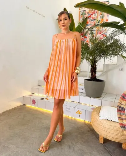 Vestido Midi Listrado
