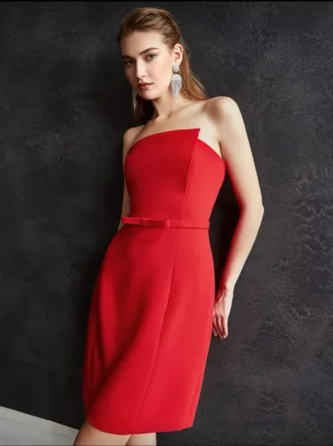 Vestido vermelho forrado P