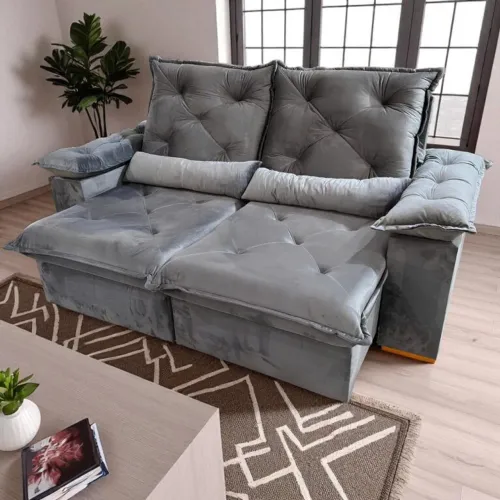 Sofá Retrátil e Reclinável Porto Madero 2m - Entrega Rápida 