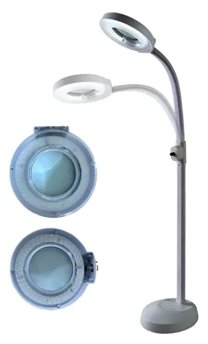 Luminária de chão com lupa e LED