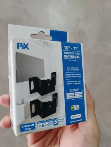 Suporte Fixo Universal para TV/Monitor LED/LCD 10" a 71" - PIX - Novo