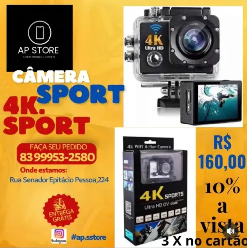 Câmera Esportiva GoPro 4K Wifi Action Camera