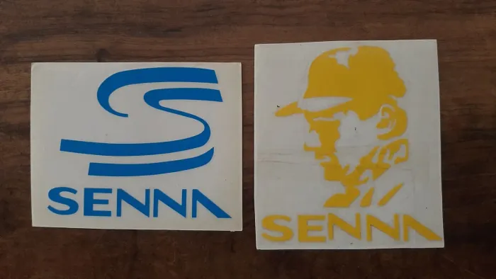 Adesivo antigo Airton Senna
