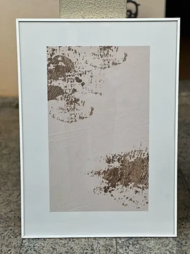 NOVO Quadro Decorativo Branco e Dourado Go Quadros 