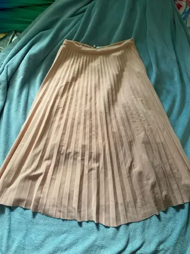 Saia Midi Plissada rosinha bebê