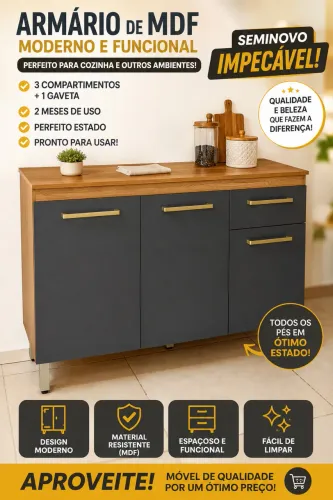ARMÁRIO EM PERFEITO ESTADO DE MDF