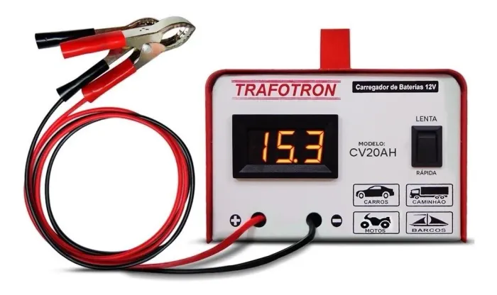 Carregador Bateria 12v Flutuante Carro E Moto C75 amperes Hora