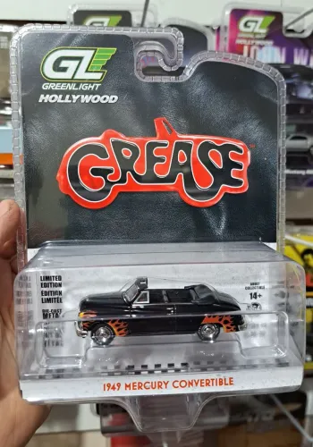 1:64 Miniatura 1949 Mercury Conversível Filme Grease Greenlight 8 Cm Novo e Lacrado