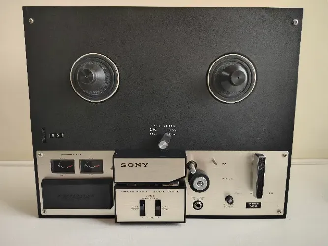 Gravador de Rolo Sony TC-350 Stereo 3 Head - Fundionando com Capa Original