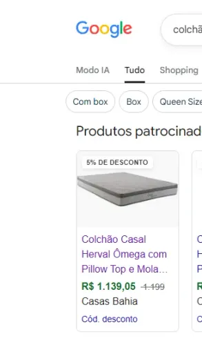 Colchão Casal Herval Ômega com Pillow Top e Molas Ensacadas 22x138x188cm - Cinza/Branco