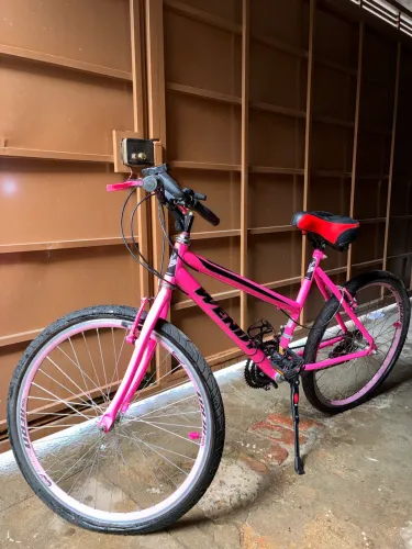 Bicicleta Aro 26 Feminina Rosa Completa