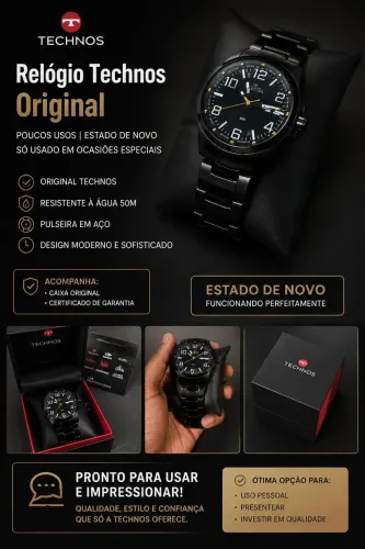 OPORTUNIDADE, Relógio original da Technos pra sair rápido!!