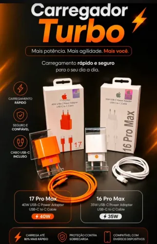 Carregador IPhone 17 ProMax